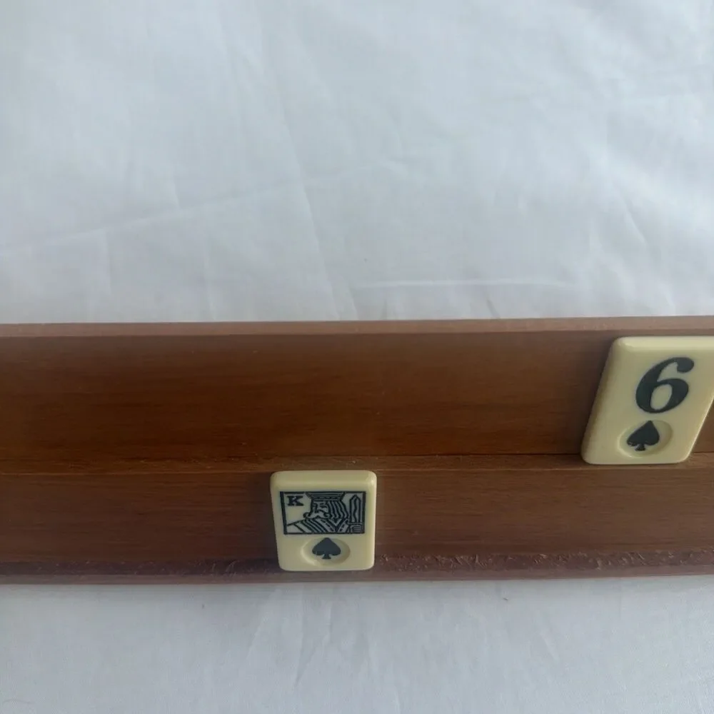 Vintage Rummikub Deluxe Wooden Carry Case Complete 106 Tiles American Way